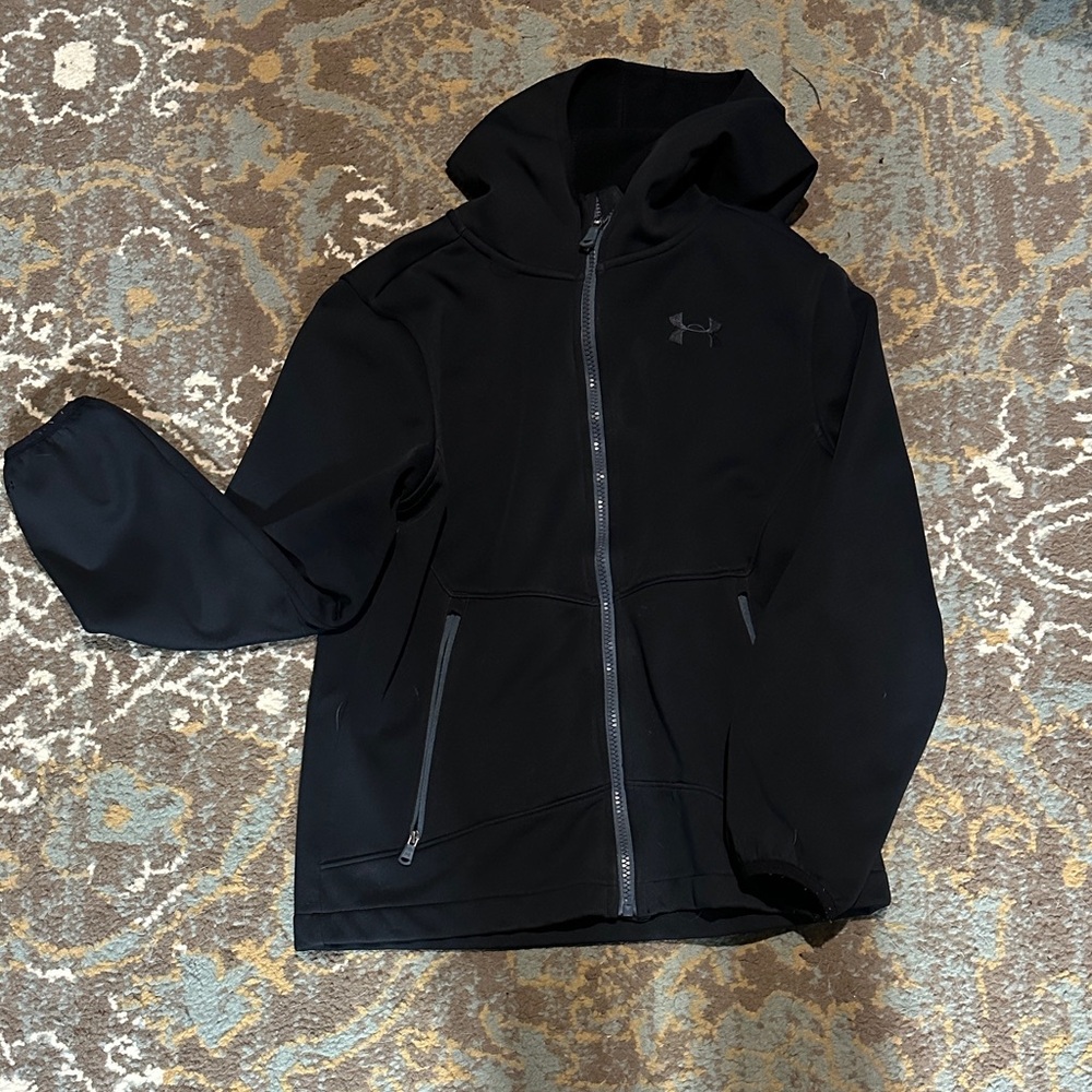 Under Armour Kids Black Raincoat with Hood